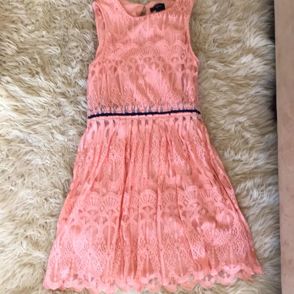 Everly pink lace dress